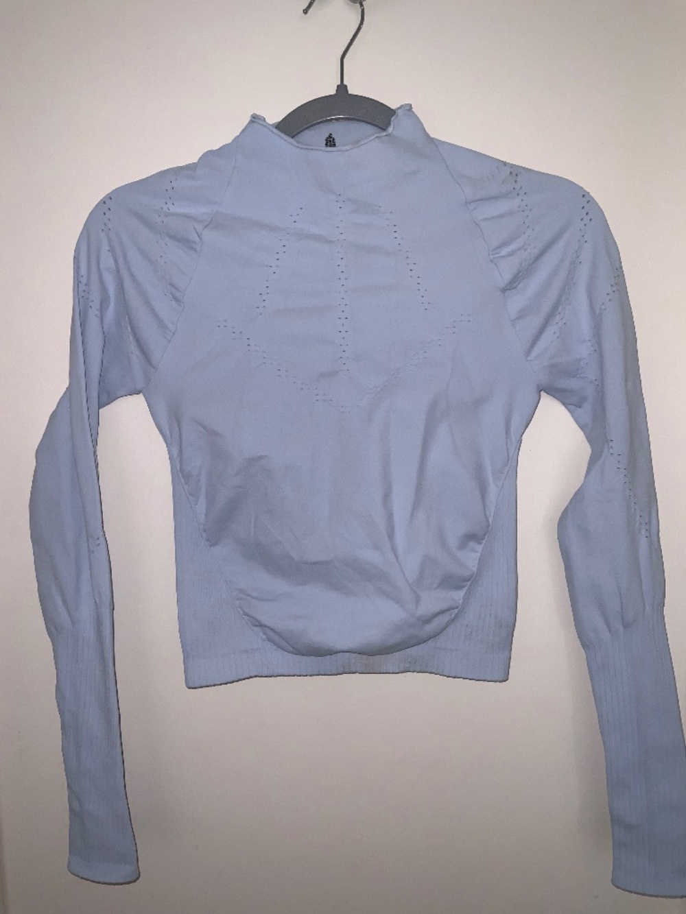 Free People-FP Movement Good Karma High-Neck Layer-Size: M/L - Color: Light blue